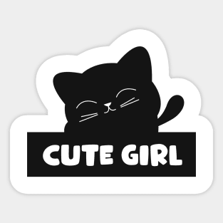 Cute girl Sticker